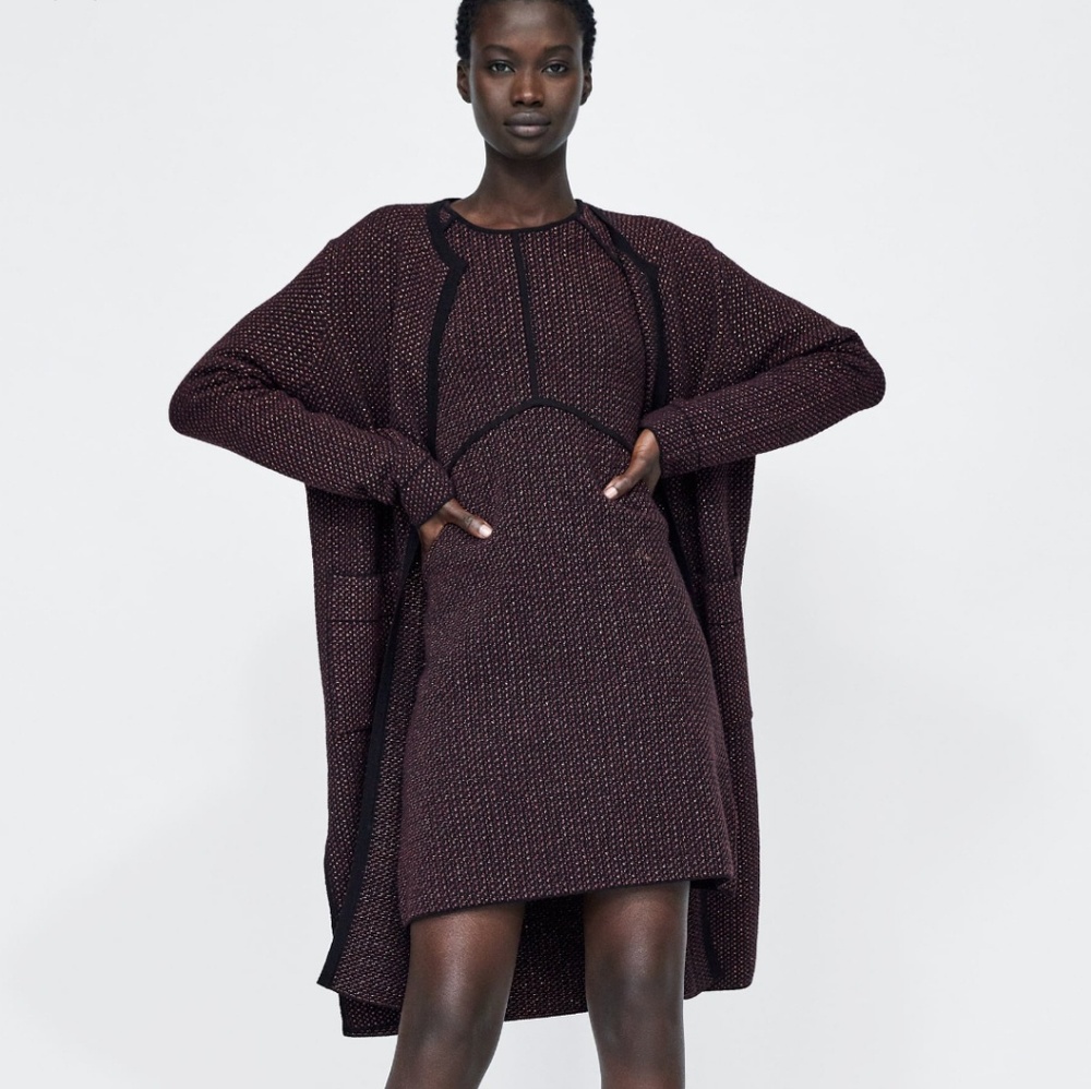 ZARA LONG CARDIGAN THREAD CARDIGAN JACKET